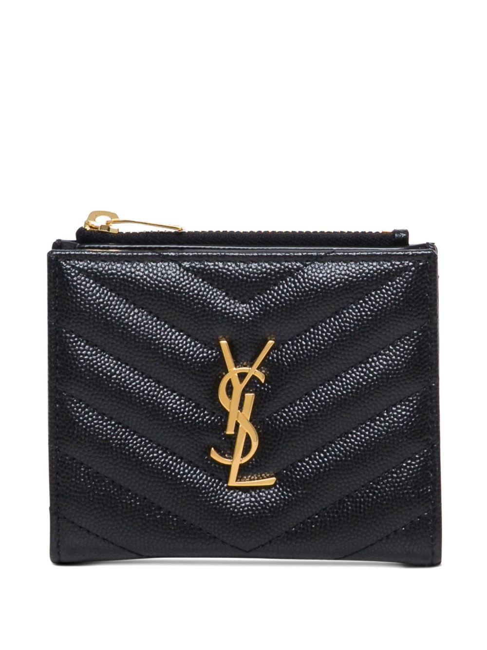 Cassandre quilted logo wallet<BR/> 575879 BOW011000 SAINT LAURENT 