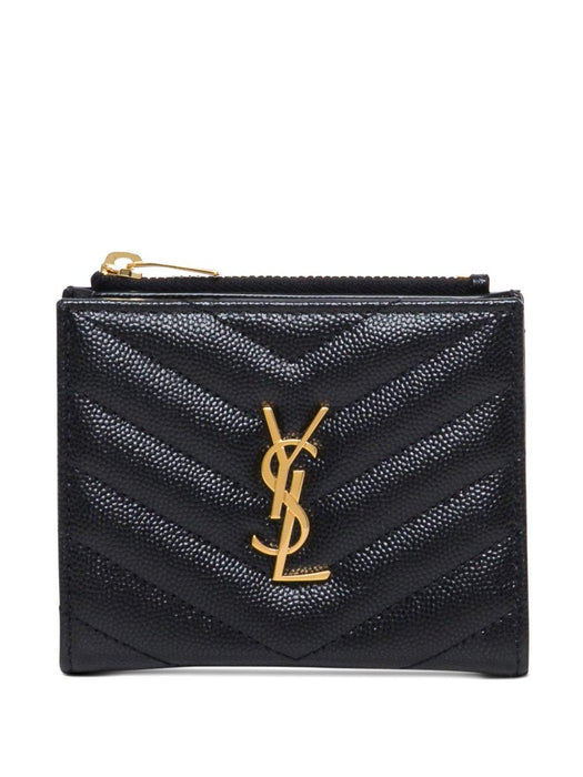 Cassandre quilted logo wallet<BR/> 575879 BOW011000 SAINT LAURENT 