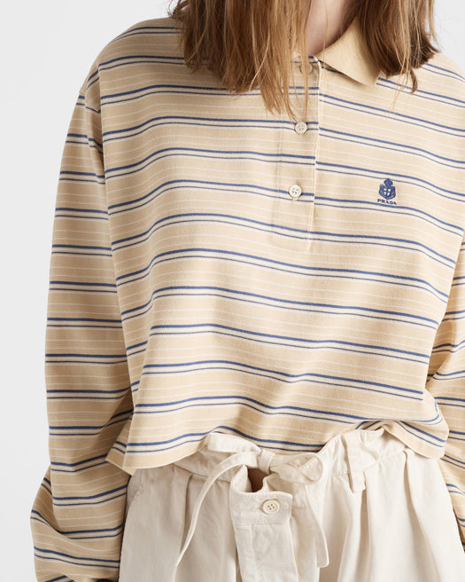 Striped piqué polo shirt 39668R S OOO 19SJF05HE PRADA 