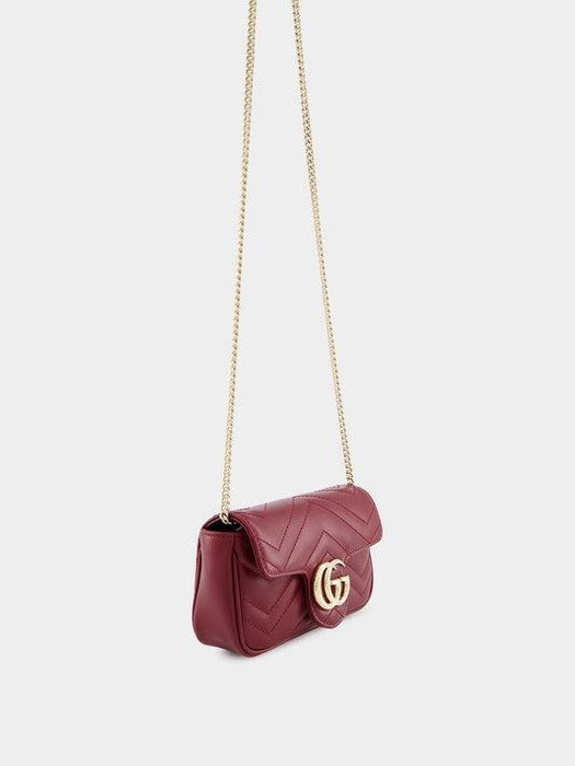Rosso Ancora GG Marmont Super Mini Bag 476433 DTDHV6207 GUCCI 