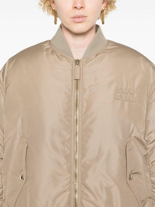 logo-patch bomber jacket ML1071 S OOO 13FRF0572 MIU MIU 