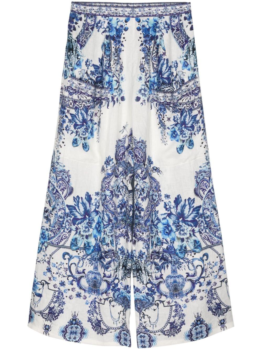 printed wide-leg trousers 00029549 GLAZGRAS CAMILLA 