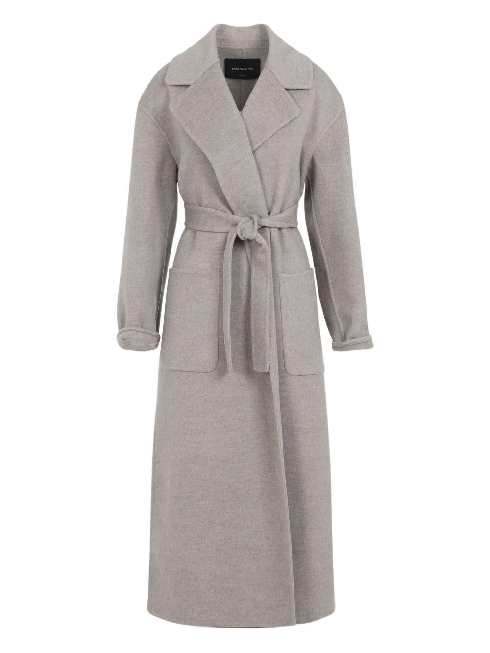 belted notched-lapels coat CTD225F680L639 0141 FABIANA FILIPPI 