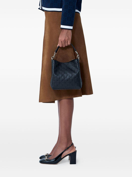 small GG Emblem leather tote bag 815118 AAFDV1000 GUCCI 