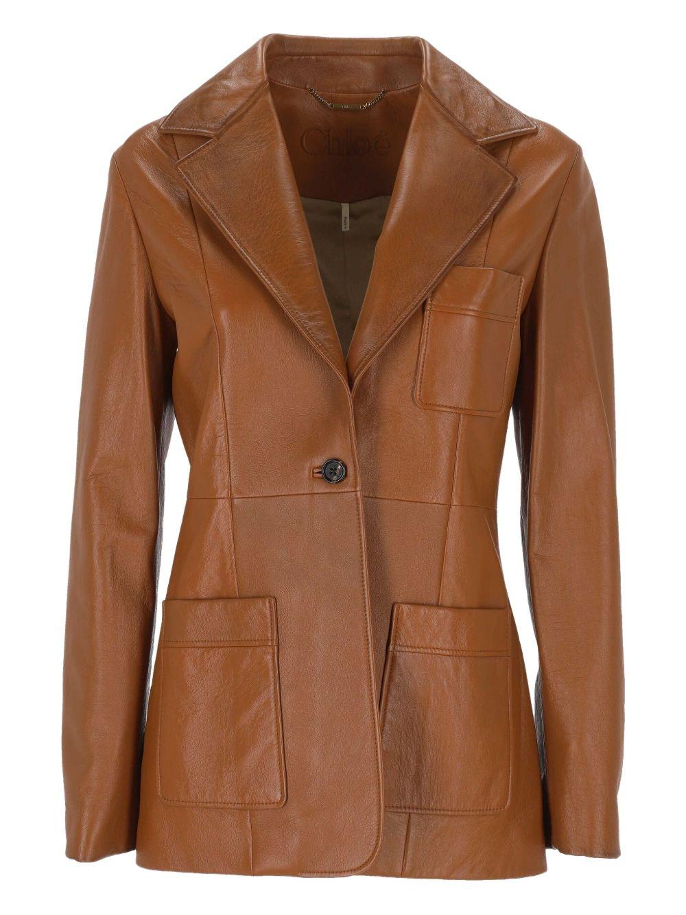 patch-pocket leather jacket 25ACV33204 244 CHLOÉ 