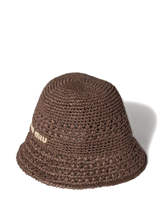 Woven bucket hat 5HC287 2DO1F05DJ MIU MIU 