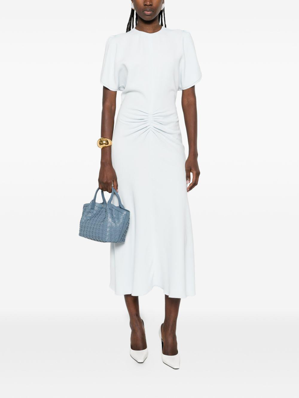gathered-waist midi dress 1126WDR005227A 9636 VICTORIA BECKHAM 