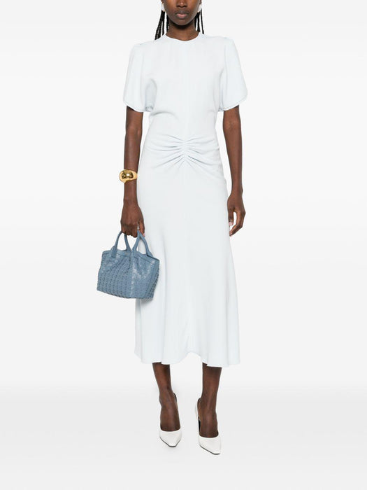 gathered-waist midi dress 1126WDR005227A 9636 VICTORIA BECKHAM 