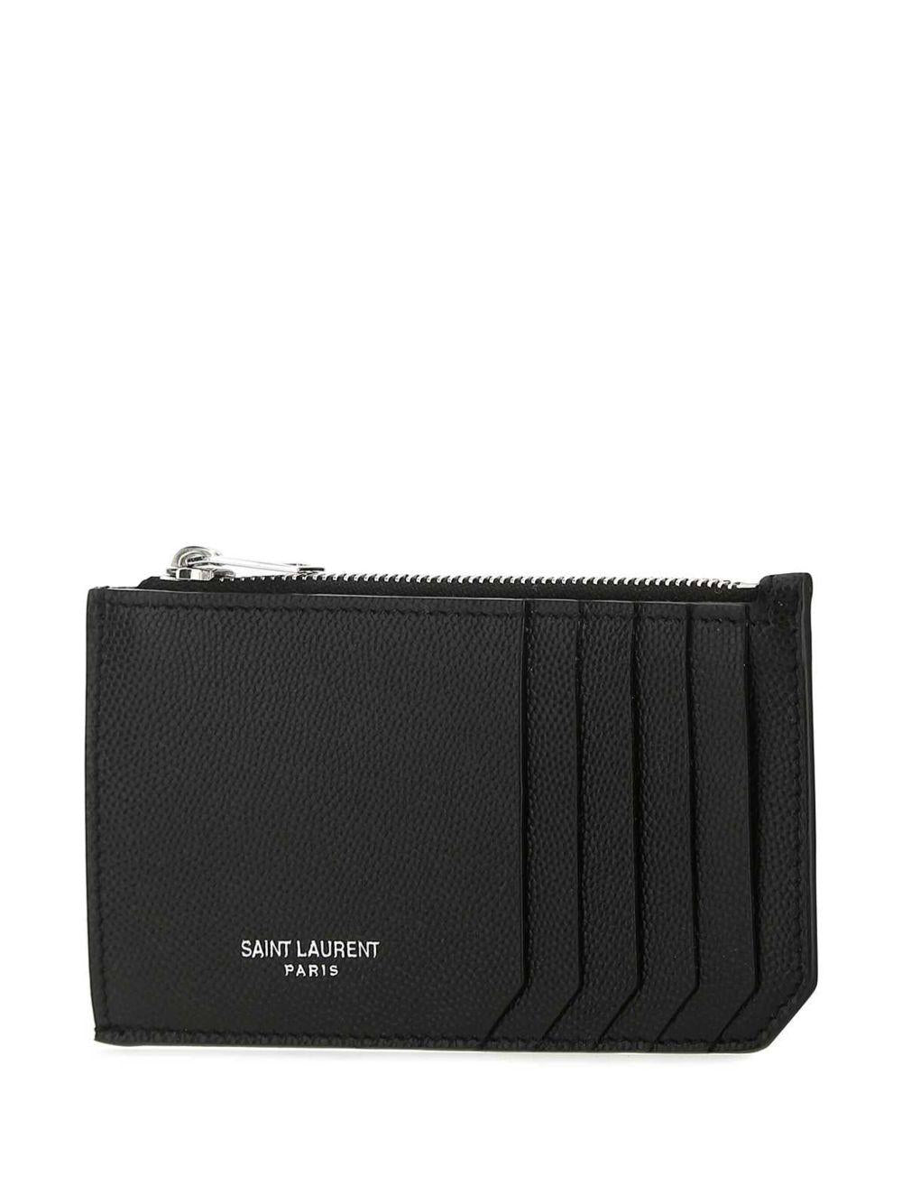 Card holder fragments with zip 609362 BTY0N1000 SAINT LAURENT 