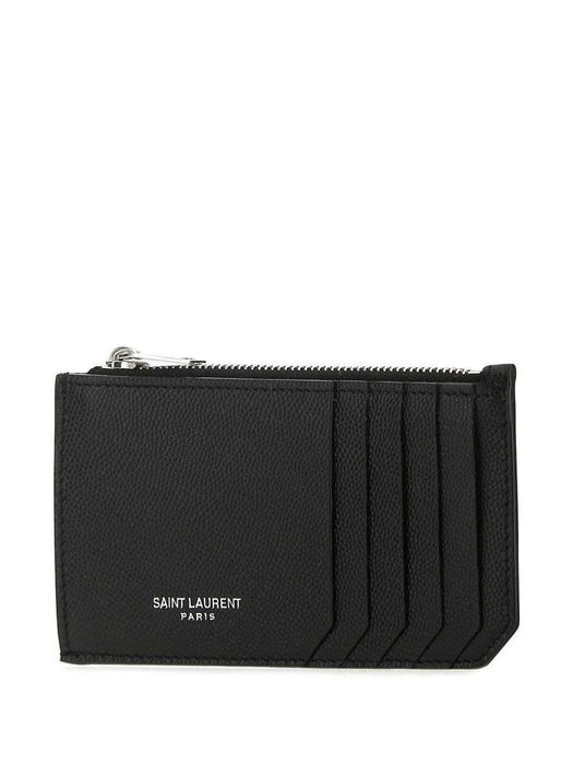 Card holder fragments with zip 609362 BTY0N1000 SAINT LAURENT 