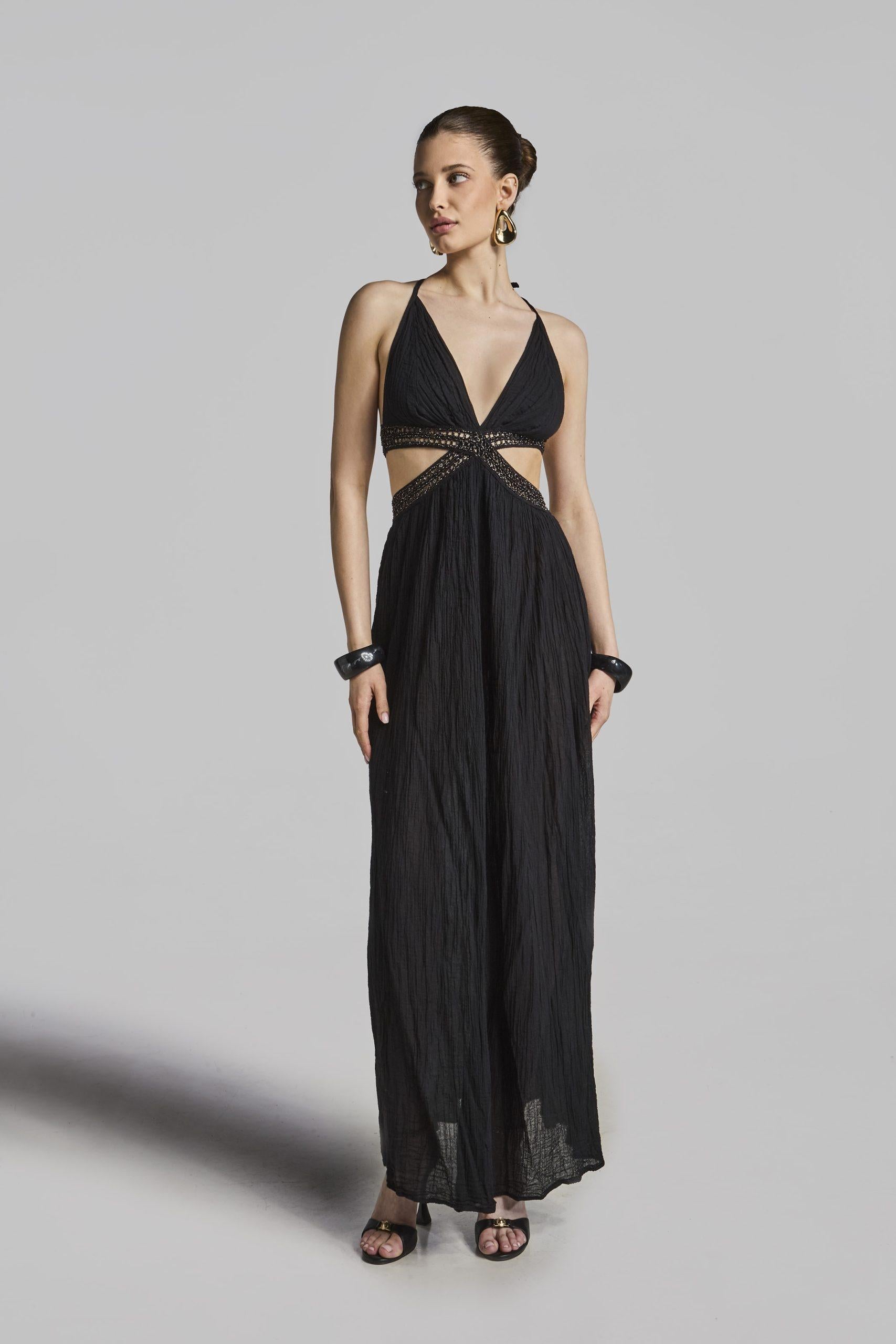 IDYLLE MAXI DRESS 257614 BLACK D'ARTEMIDE 
