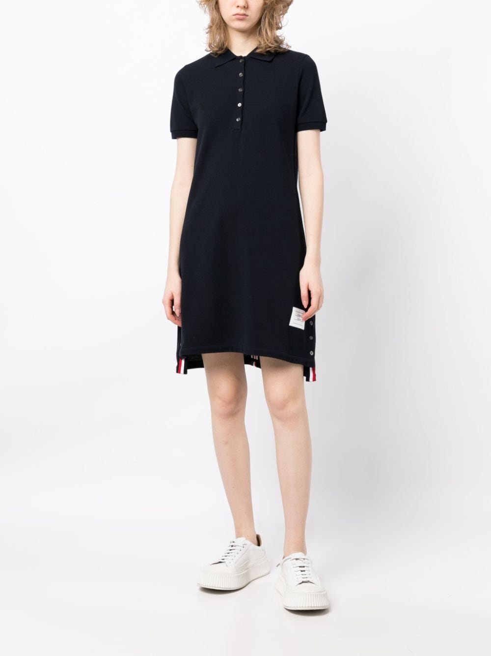 ワンピース THOM BROWNE FW25 Polo dress (FJD129AJ0223 415) Solid Double Face Knit Polo Dress | Thom Browne